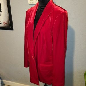 Red Velvet one Button Blazer by INC International Concepts Size XL